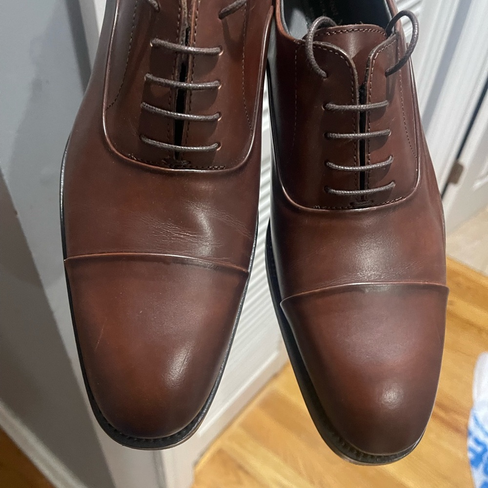 To Boot New York Classic Brown Leather Cap-Toe Men’s Dress Shoes Sz 10.5